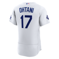 Los Angeles Dodgers Shohei Ohtani Nike White Home Authentic Sponsor Patch Jersey