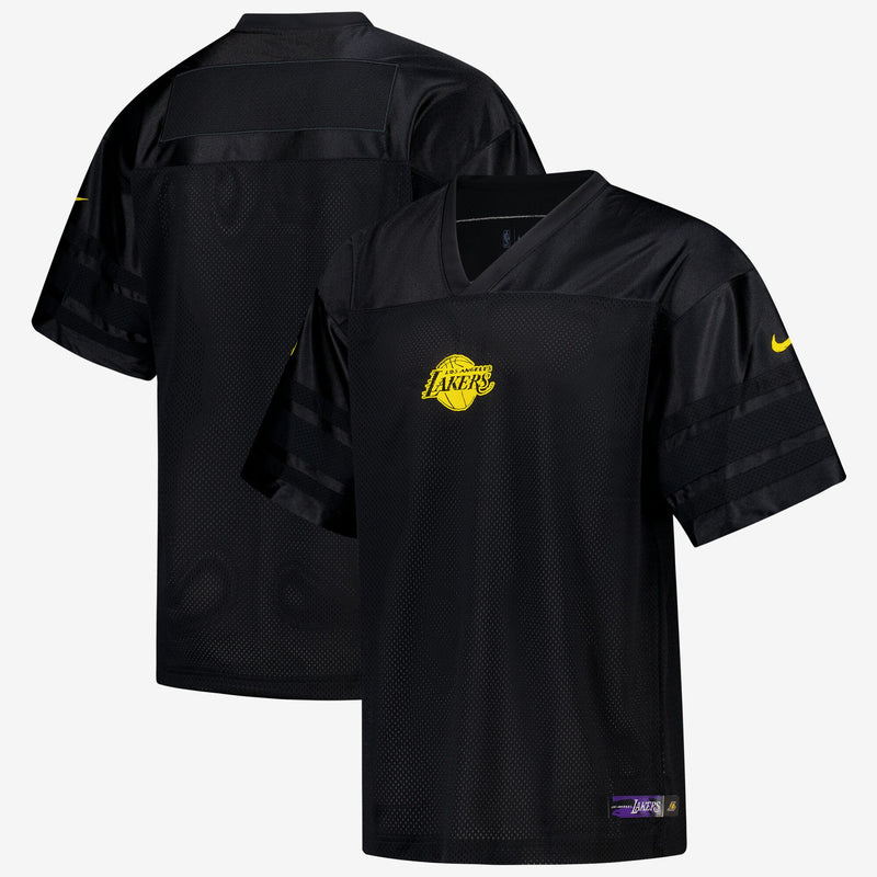 Los Angeles Lakers Nike Courtside Football Jersey - Black -