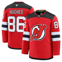 New Jersey Devils Jack Hughes Fanatics Red Home Premium Jersey