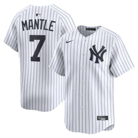 New York Yankees Mickey Mantle Nike White Home Limited Player Jersey