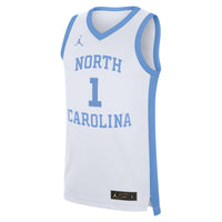 Jordan Brand #1 White North Carolina Tar Heels Alternate Replica Jersey