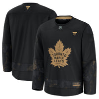 Toronto Maple Leafs Fanatics Black 2024 Military Appreciation Practice Jersey