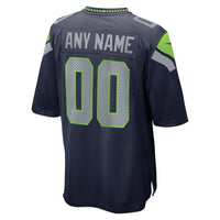 Seattle Seahawks Nike College Navy Custom Game Jersey