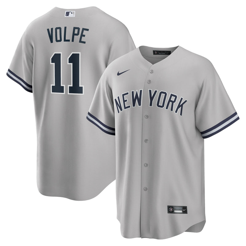 New York Yankees Anthony Volpe Nike Gray Road Replica Jersey