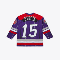 Toronto Raptors Mitchell & Ness Vince Carter Maxxed Out Fashion Hockey Jersey - Purple