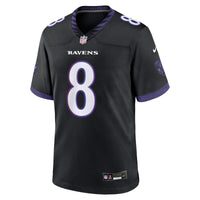 Baltimore Ravens Lamar Jackson Nike Black Alternate Game Jersey