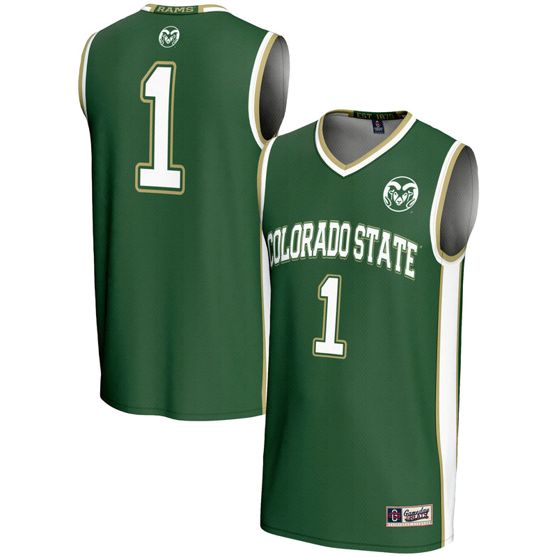 GameDay Greats #1 Green Colorado State Rams Lightweight Basketball Jersey