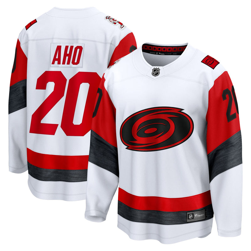 Carolina Hurricanes Sebastian Aho Fanatics White Away Breakaway Jersey