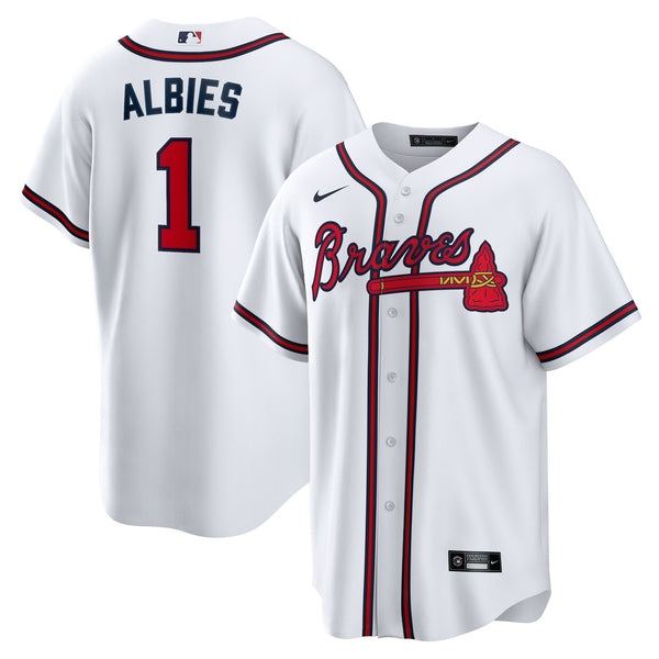 Atlanta Braves Ozzie Albies Nike White Home Replica Player Name Jersey