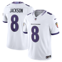 Baltimore Ravens Lamar Jackson Nike White Vapor F.U.S.E. Stitched Limited Jersey