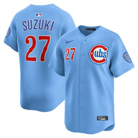 Chicago Cubs Seiya Suzuki Nike Light Blue 2nd Alternate Limited Player Jersey