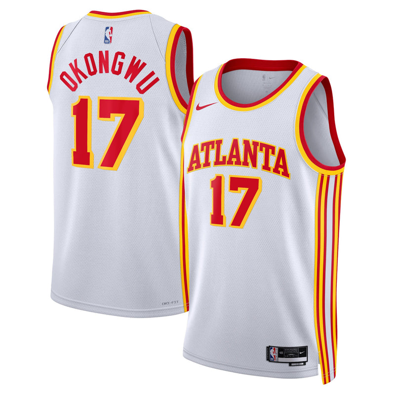 Atlanta Hawks Nike Association Edition Swingman Jersey - White - Onyeka Okongwu