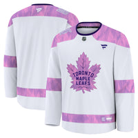 Toronto Maple Leafs Fanatics White 2024 Hockey Fights Cancer Practice Jersey