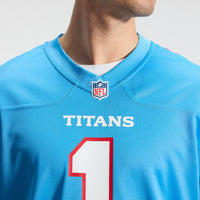 Tennessee Titans Cameron Ward Nike Light Blue Game Jersey
