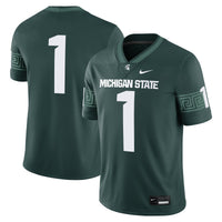 Nike #1 Green Michigan State Spartans Game Jersey