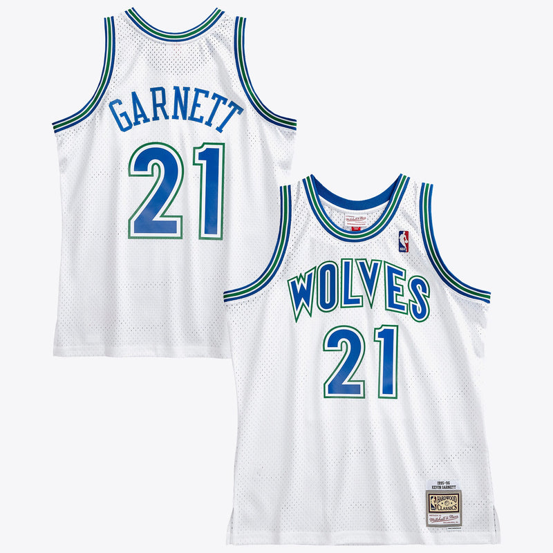 Minnesota Timberwolves Mitchell & Ness Kevin Garnett 1995 Swingman Authentic Jersey - White
