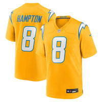 Los Angeles Chargers Omarion Hampton Nike Gold Alternate Charger Power Game Player Jersey
