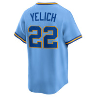Milwaukee Brewers Christian Yelich Nike Powder Blue Cooperstown Collection Limited Jersey
