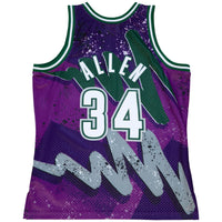 Milwaukee Bucks Hyper Hoops Swingman Jersey - Ray Allen By Mitchell & Ness - Purple -