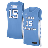 Jordan Brand Vince Carter Carolina Blue North Carolina Tar Heels Road Replica Basketball Jersey