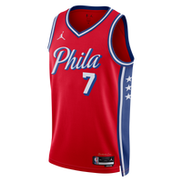 hiladelphia 76ers Jordan Brand Statement Edition Swingman Jersey - Red - Jaylen Brown