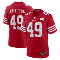 San Francisco 49ers The Faithful Nike Scarlet 80th Anniversary Game Jersey