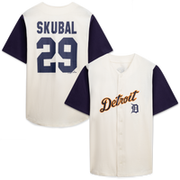 Detroit Tigers Profile Cream/Navy Big & Tall Two-Color Fashion Jersey