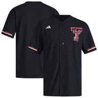 adidas Black Texas Tech Red Raiders Replica Baseball Jersey