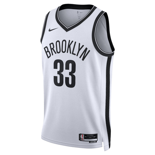 Brooklyn Nets Nike Association Edition Swingman Jersey - White - Nic Claxton