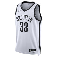Brooklyn Nets Nike Association Edition Swingman Jersey - White - Nic Claxton