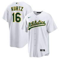 Athletics Nick Kurtz Nike White Home Replica Player Jersey