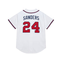Atlanta Braves Deion Sanders Mitchell & Ness White Cooperstown Collection 1992 Authentic Jersey