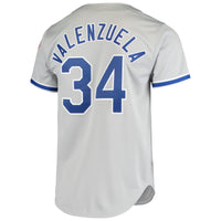 Los Angeles Dodgers Fernando Valenzuela Mitchell & Ness Gray Road 1981 Cooperstown Collection Authentic Jersey