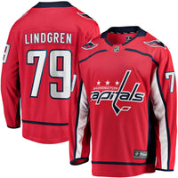 Washington Capitals Charlie Lindgren Fanatics Red Home Breakaway Player Jersey