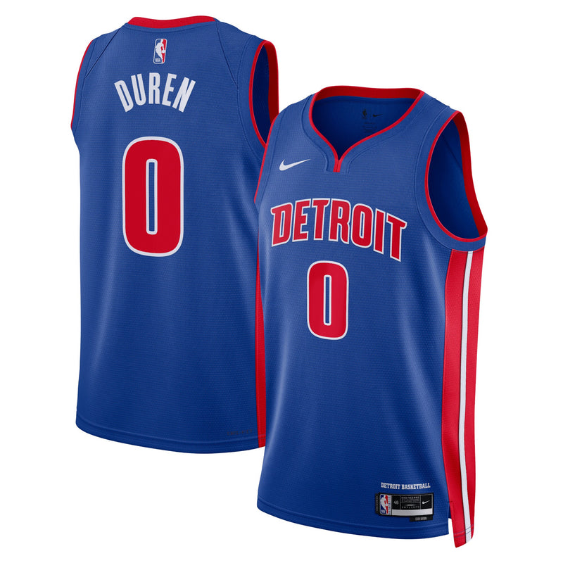 Detroit Pistons Nike Icon Edition Swingman Jersey - Blue - Jalen Duren
