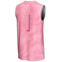 GameDay Greats #1 Pink Virginia Tech Hokies Lightweight Basketball Fashion Jersey