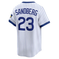 Chicago Cubs Ryne Sandberg Nike White Throwback Cooperstown Collection Limited Jersey