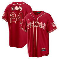 Texas Rangers Brandon Nimmo Nike Red 2026 City Connect Stadium Jersey