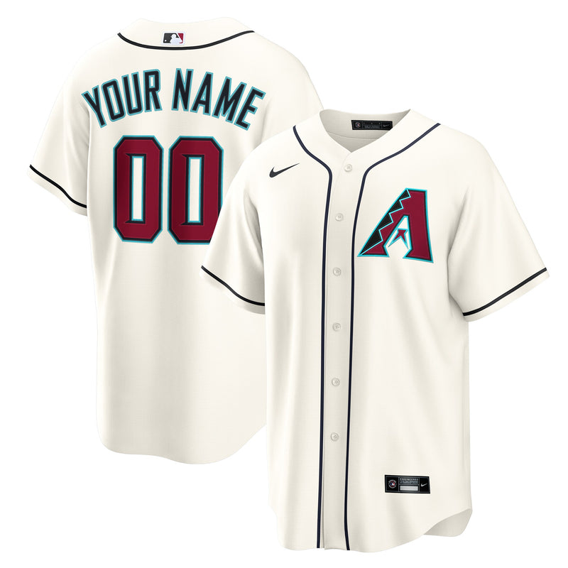 Arizona Diamondbacks Nike Cream Home Custom Replica Jersey