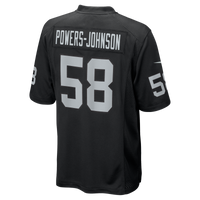 Las Vegas Raiders Jackson Powers-Johnson Nike Black Team Game Jersey
