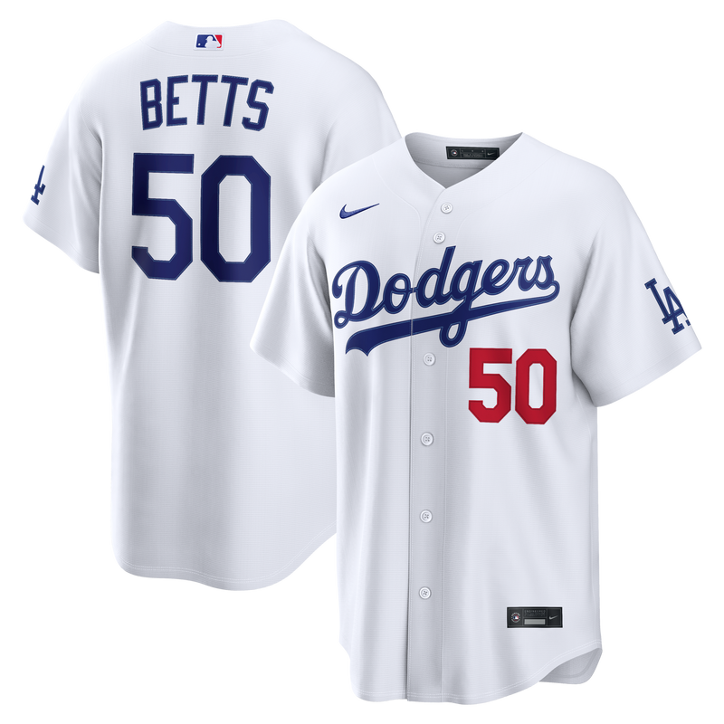Los Angeles Dodgers Mookie Betts Nike White Home Stadium Jersey