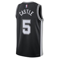 San Antonio Spurs Nike Icon Swingman Jersey - Black - Stephon Castle