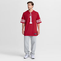 San Francisco 49ers Number 1 Dad Nike Scarlet Game Jersey