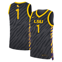 Nike #1 Anthracite LSU Tigers Replica Basketball Jersey