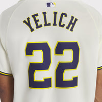 Milwaukee Brewers Christian Yelich Nike Cream Home Limited Player Jersey