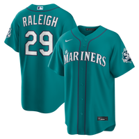 Seattle Mariners Cal Raleigh Nike Teal Alternate 50th Season Patch Stadium Jersey