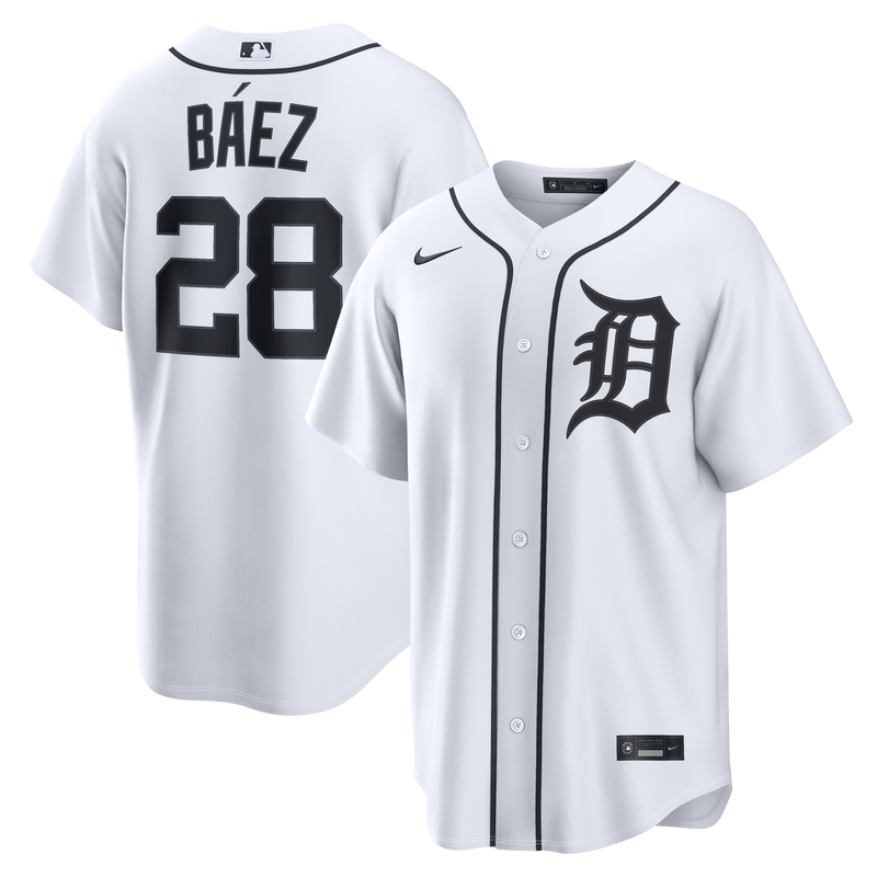 Detroit Tigers Javier Báez Nike White Home Replica Jersey