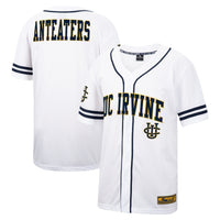 Colosseum White UC Irvine Anteaters Free Spirited Mesh Button-Up Baseball Jersey