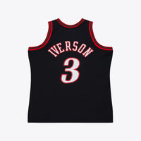 Philadelphia 76ers Mitchell & Ness Allen Iverson 1997 Dark Authentic Jersey - Black