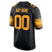 Pittsburgh Steelers Nike Black Alternate Custom Game Jersey